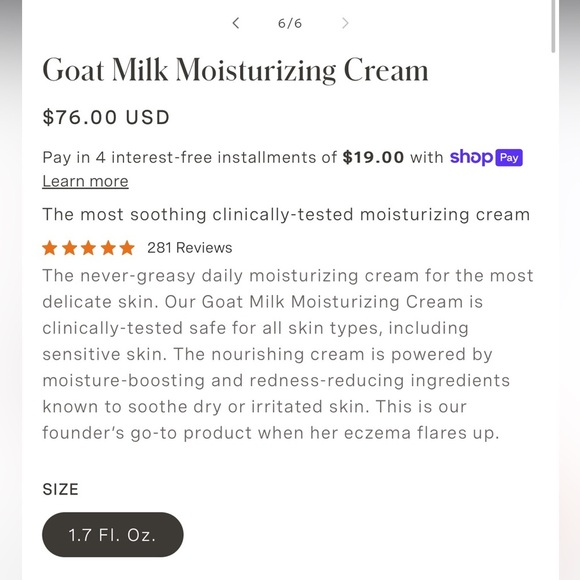 Kate Somerville Goat Milk Moisturizing Cream - Picture 3 of 14